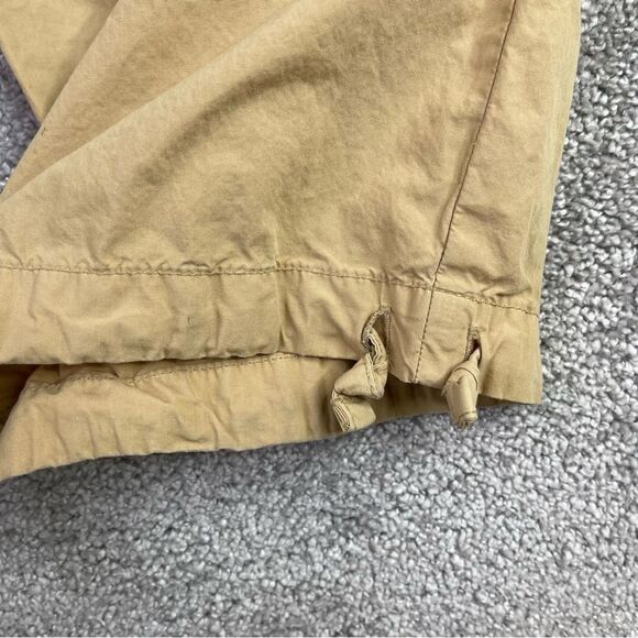 Aerie Cargo Pants Women’s Medium Tan Straight High Rise Elastic Waist Drawstring - Picture 5 of 15